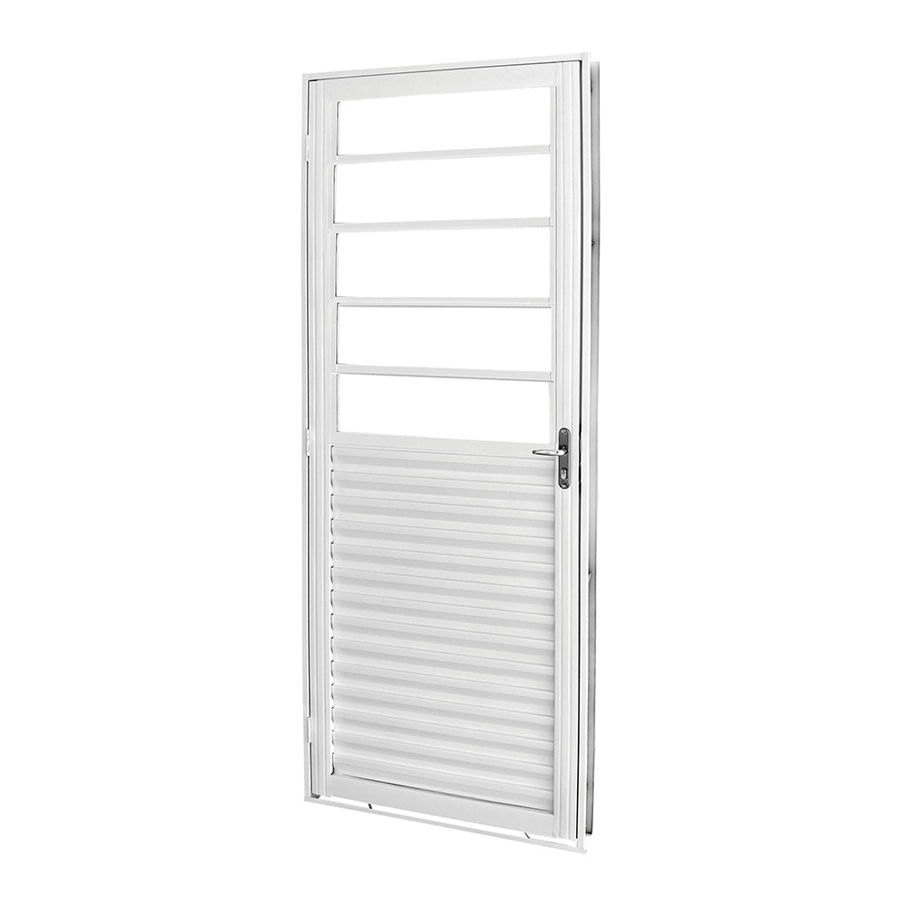 Porta mista laminada vidro horizontal
