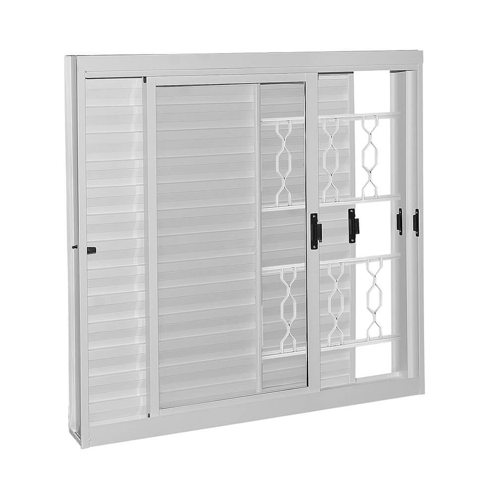Veneziana 3 folhas com grade elo